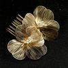1pc Ladies' Handmade Hair Comb with Gold Bowknot, Perfect for Bridal Party, Festival, Adult Gift Elegant