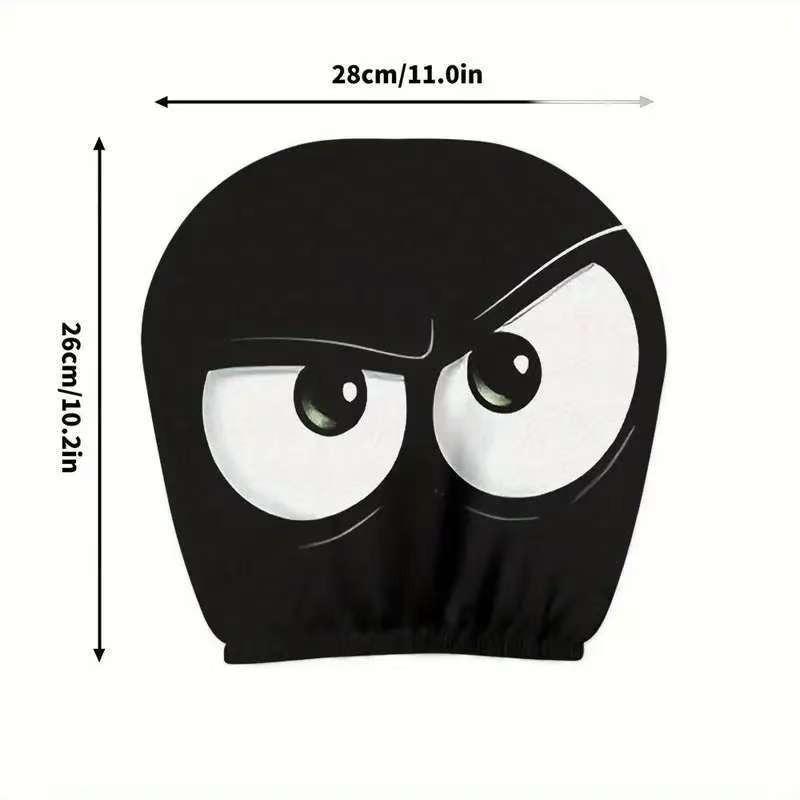 2PCS Funny Cartoon car headrest Cover, Cute Funny Eyes, Suitable for Halloween, Christmas car Universal Elastic Models Funny Decoration