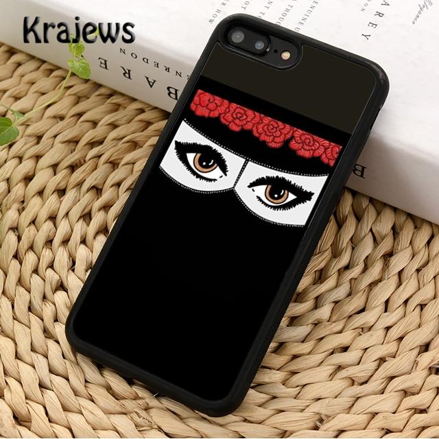 Muslim Islamic Girl Eyes Patterned For iPhone 17 Air 16 Phone Case Cover 15 14 Plus 12 13 Pro Max Coque Fundas