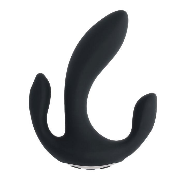 Vibromasseur - PLAYBOY - Triple Threat - Noir - Soyeux et lisse - 3 moteurs puissants