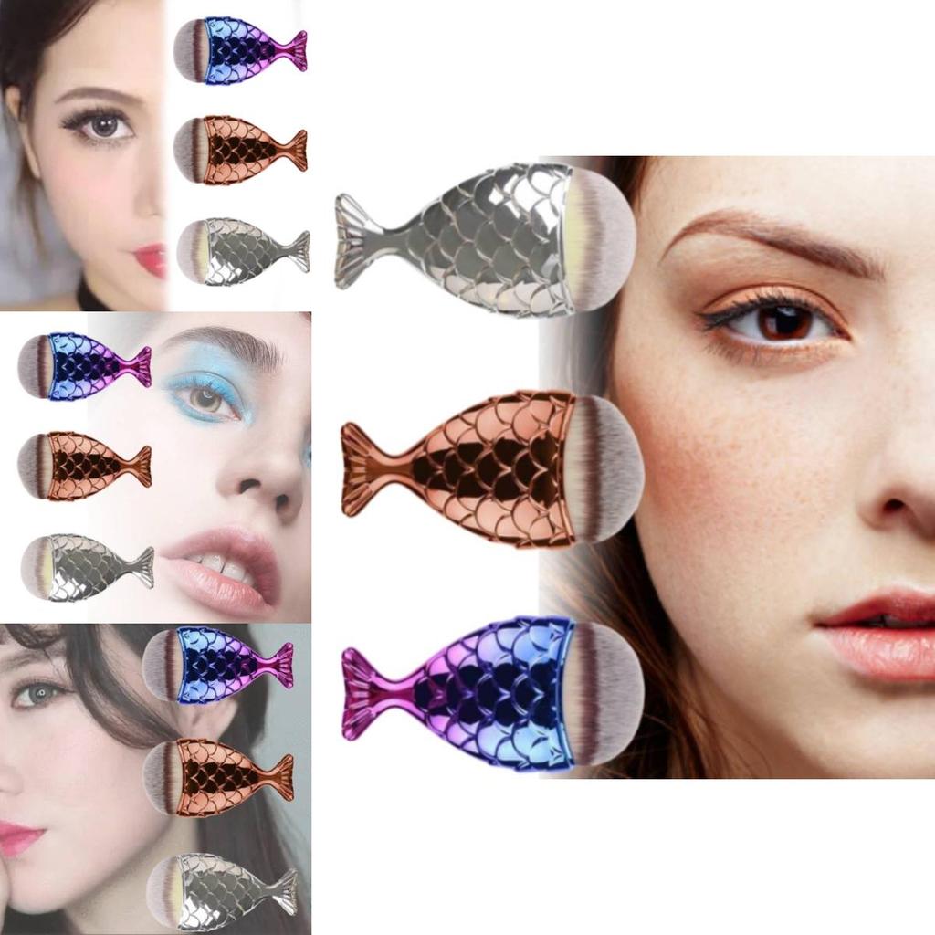 Colorful Mermaid Makeup Brush Large Size Foundation Brush Beauty Tool Must Have
