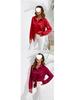 European & American Women's Long Sleeve Satin-Cotton Shirt - Solid Color, Spring & Autumn Bestseller