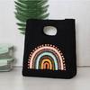 Rainbow Print Portable Lunch Bags Thermal Insulated Bento Box Tote Office Cooler School Picnic Food Storage Pouch for Women Kids