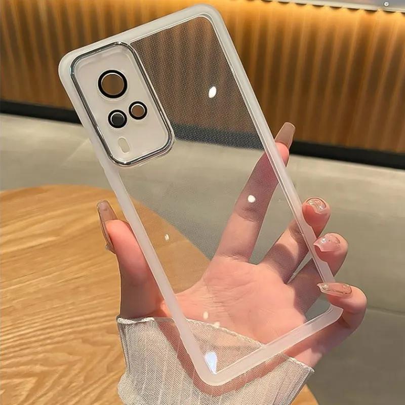 Transparent Shockproof Silicone Case for VIVO Y78 Y77 Y77E Y16 Y17 Y18 Y35 Y20 Y21S Y52S Y76S Y200i Y200 X70 X80 X90 X100 Pro S15 S17 S18 S19 Pro