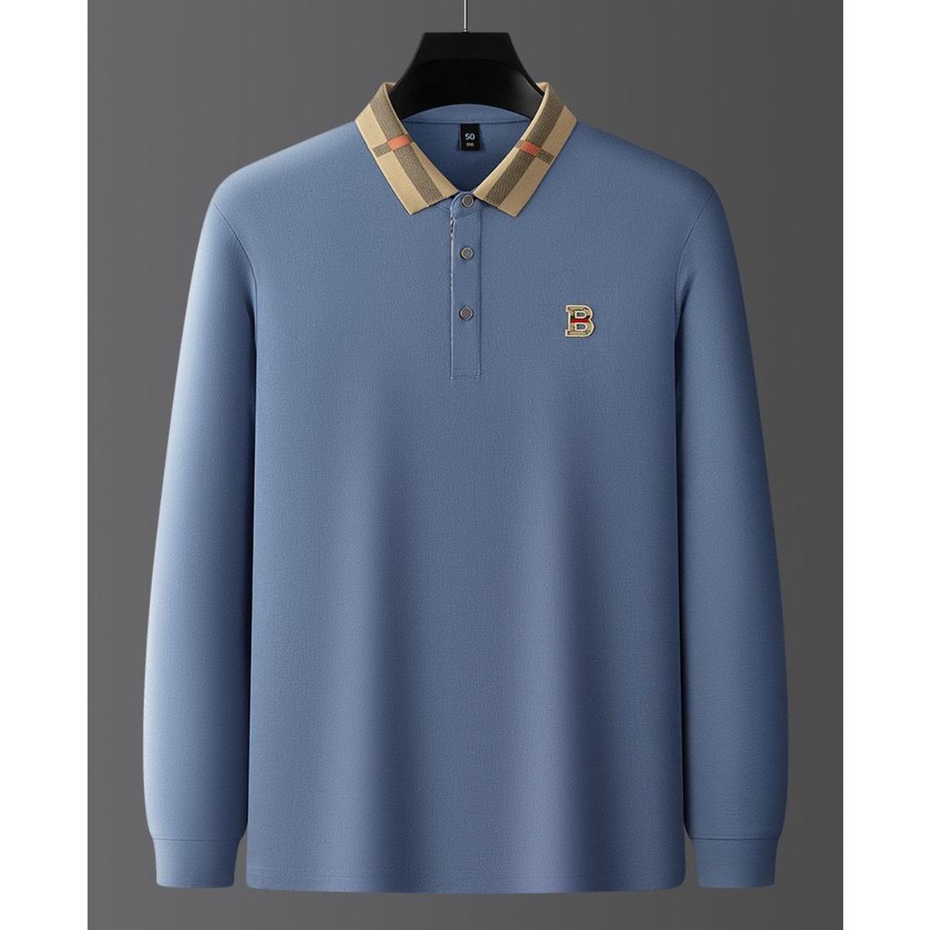 STORN Men's Spring Autumn Fashion Long Sleeved Polo Shirt High-end Boutique Embroidered Top Comfortable Lapel Tops
