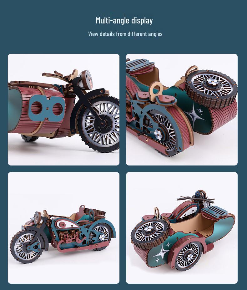 DIY 3D Wooden Tricycle Puzzle Model – Educational Desk Ornament Gift