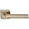 Daro Door Handle, Rounded Plate, Patina Vdzp