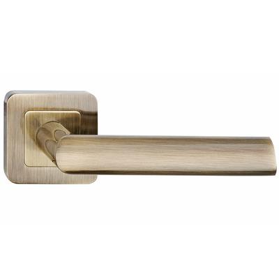 Daro Door Handle, Rounded Plate, Patina Vdzp