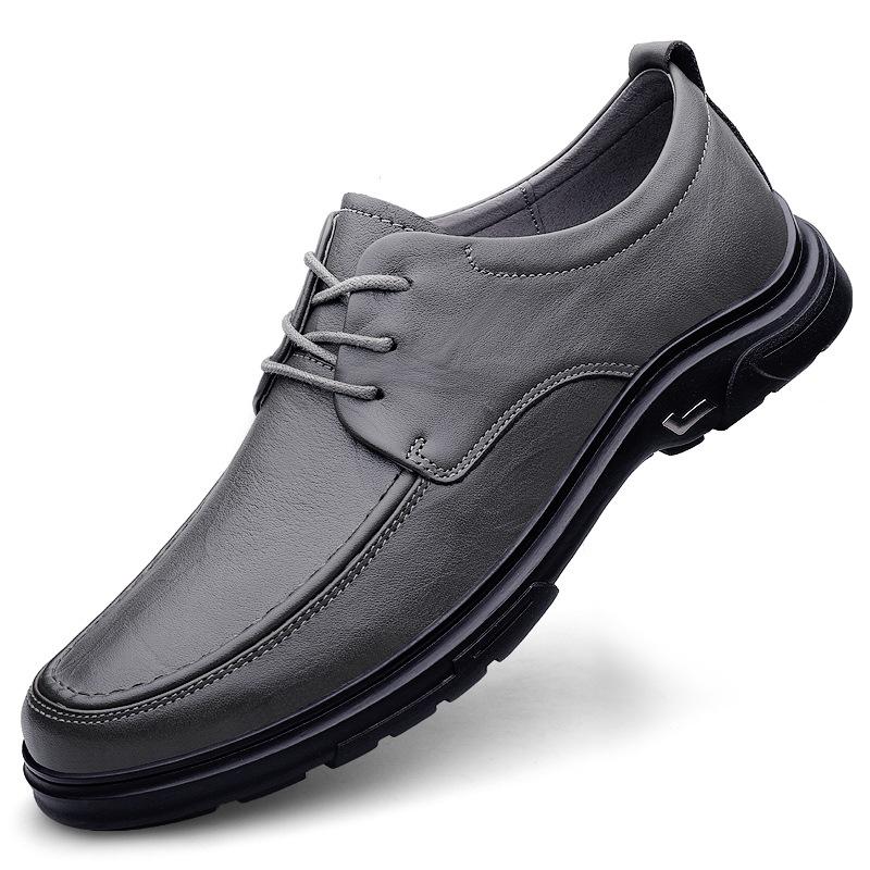 Men's Shoes Autumn and Winter New Dress Business Casual Shoes Men's Tide Korean Version British Style Inner Height Increase Derby Shoes Wedding Shoes