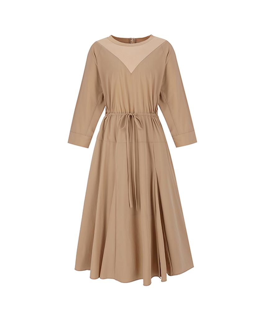 SOUP Waist String Mix Long Dress (Sy8Op30)