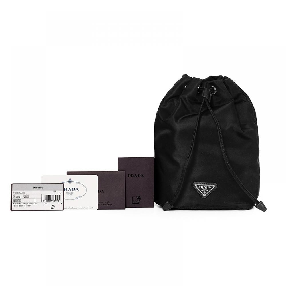Prada 1na369 2bqp F0002 Tesuto Taška Pouch s trojúhelníkovým logem