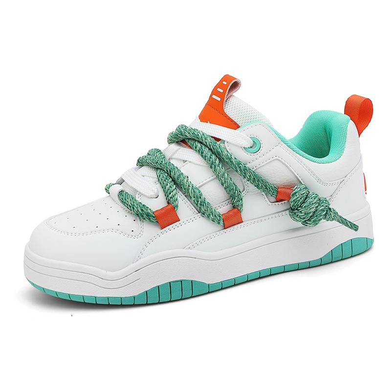 

2024 New Couple Versatile Board Shoes Women s Small White Shoes Big Rope Men s Shoes Thick-soled Casual Student Bread Sports 36