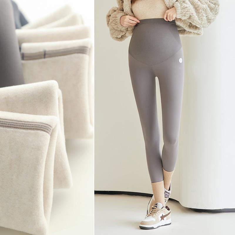 Popular Maternity Yoga Leggings: Thick, Velvet, Abdominal Support for Spring/Autumn
