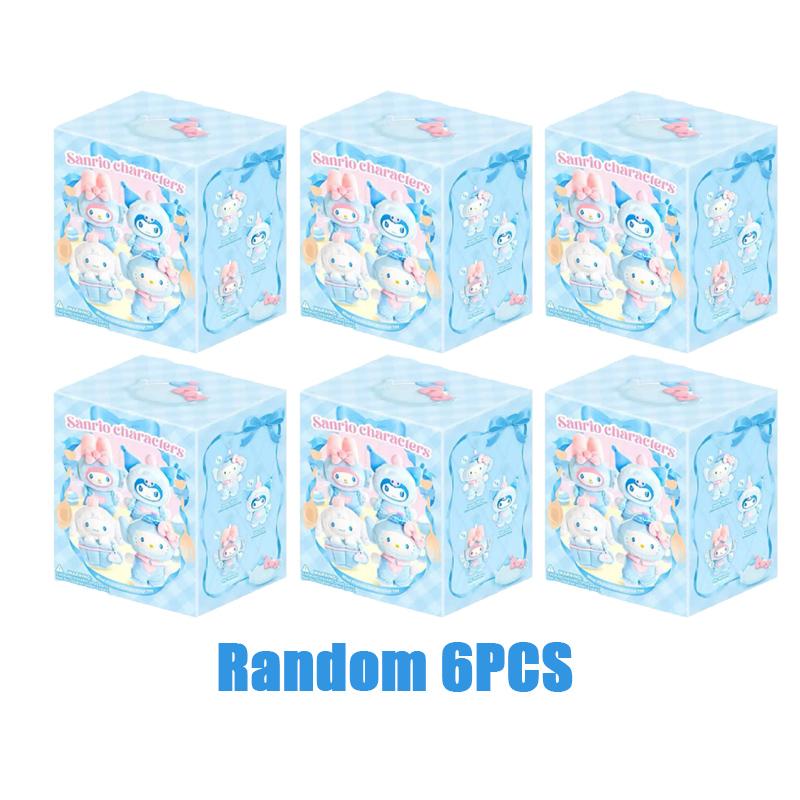 @ Sanrio Blue Flutter Series Blind Box, Cartoon Characters Hello Kitty & Kuromi, Vinyl Plush Toy Bag Pendant, Birthday Gift