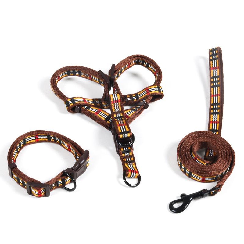 

Нейлоновый поводок для собаки, шлейка для питомца, поводок для собаки, собачья цепь, шлейка на грудь и спину, поводок для выгула собаки 1.5*120cm темно-коричневого