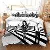 The Melancholy Of Haruhi Suzumiya Anime Print 3PCS Bedding Set Duvet Cover + 2 Pillowcases Soft Bed Linen For Otaku Fans Bedroom