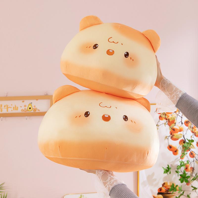 Japanese bread dumplings cat throw pillow plush toy super soft elastic fabric printed bed sleeping throw pillow