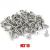 200/50Pcs Plum Tapping Screw Thin Head Star Pointed Stainless Steel M3 M4 Self-Tapping Screws Woodwork Hardware Parts Supplies