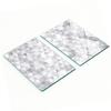 Glass Kitchen Cutting Boards With Gray Triangle Graphics 2X40X52 Cm