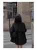 Women's British-Style Hooded Trench Coat: Autumn/Winter, Plus Size, Versatile, Trendy Loose-Fit Cape Design.