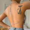 Ladies' Acrylic Splicing Fashionable Backless Camisole Top