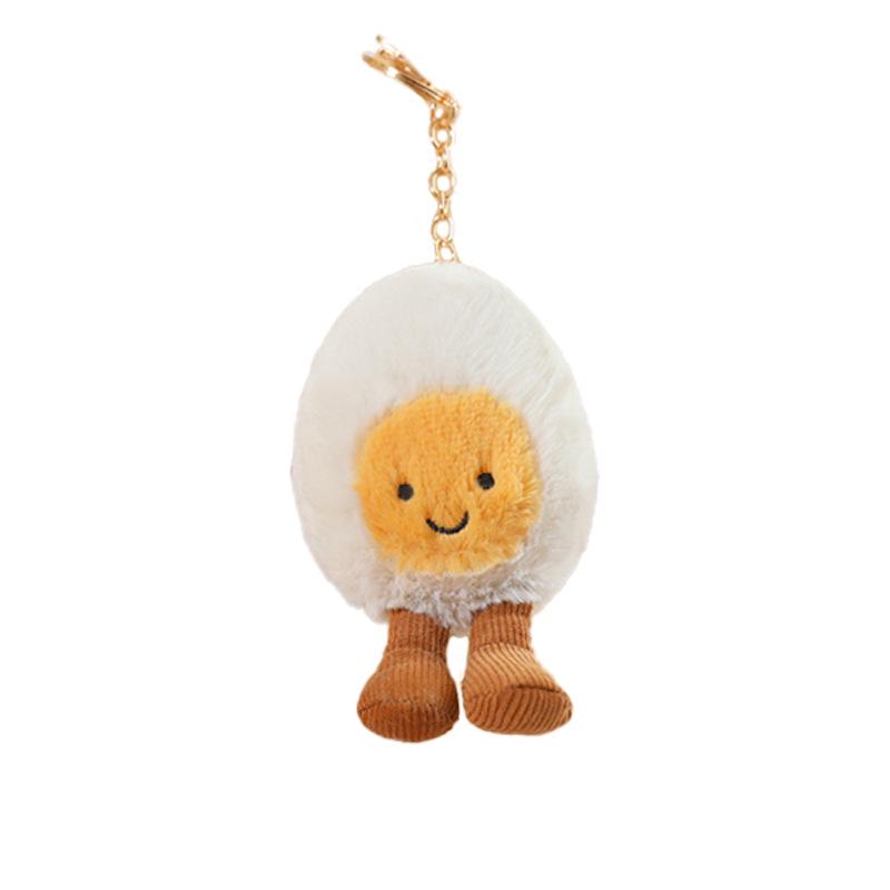 Cartoon Food Plush Doll: Chicken Leg, Noodles & Fried Egg Bag Charm
