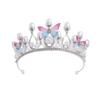 Korean Style Children's Crown Tiara Princess Girl Birthday Child Crown Cute Silver Butterfly Headband