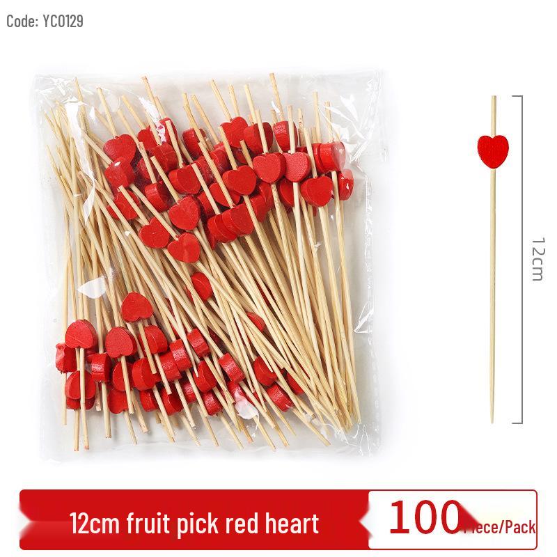 Creative Bamboo Fruit & Flower Picks for Parties, Cocktails, Burgers, & Easter Decorations