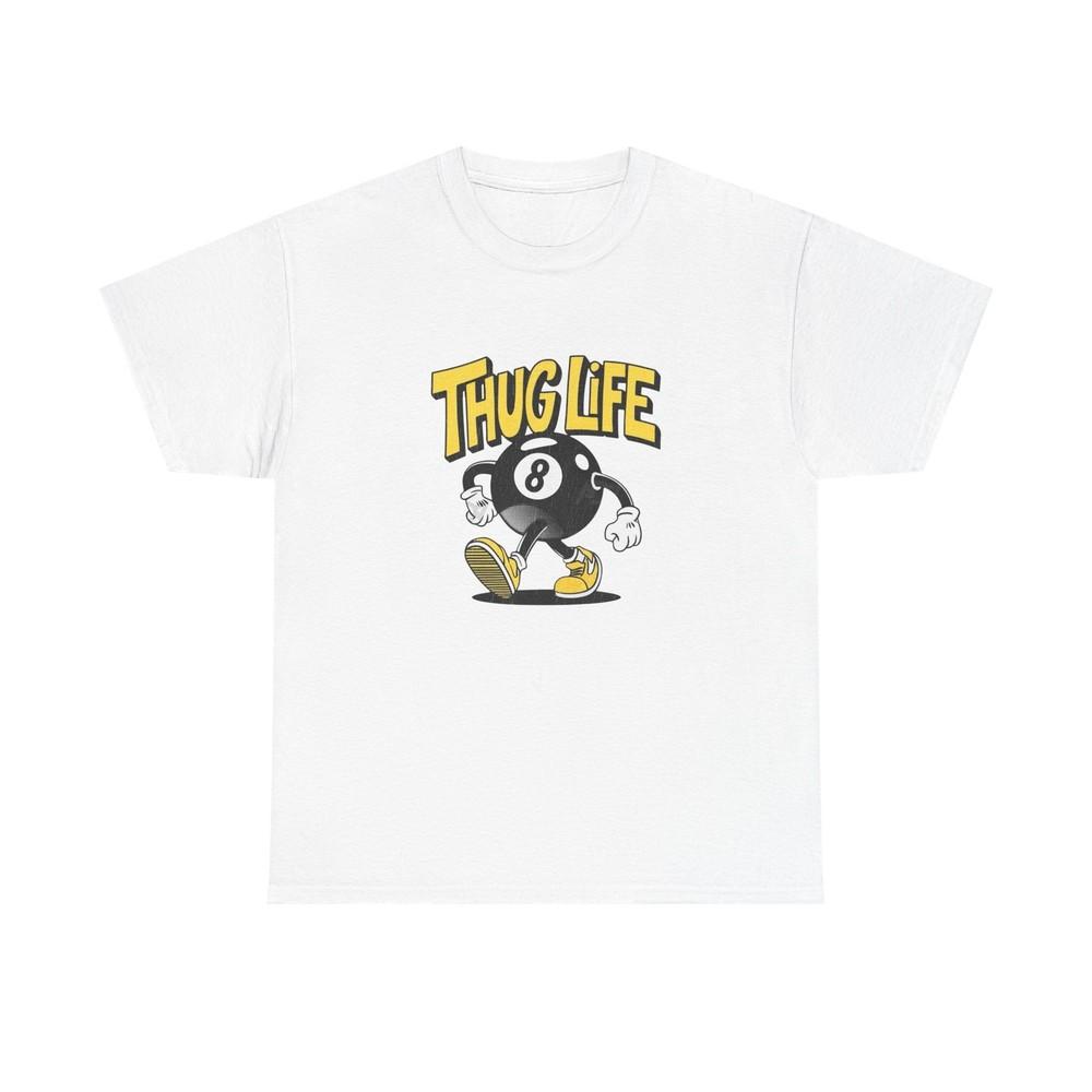 Thug Life 8 Ball Graphic T-Shirt Comfy Cotton Tee Brand NEW Unisex T-Shirt S