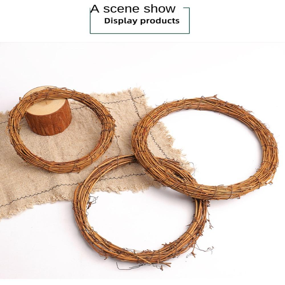 Fashion Round Heart Shape DIY Withered Branches Wreaths Craft Rattan Hoops Wooden Bare Hoop Accessories Wedding Favors