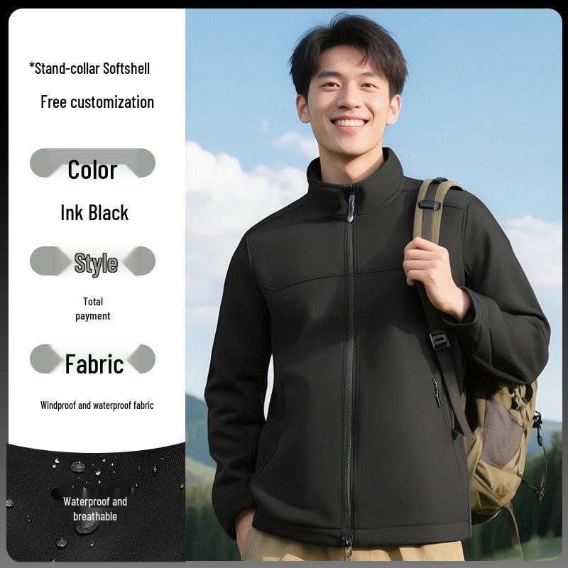 Waterproof Softshell Mountaineering Jacket with Custom Logo for Autumn/Winter Workwear Large