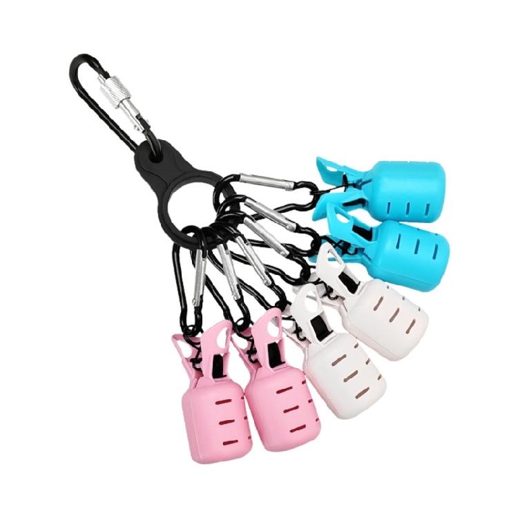 6Pcs Squid Jig Baits Protector Cuttlefishes Umbrellas Lures Caps with Carabiner Fishing Tackle Squid Jig Cover Protector