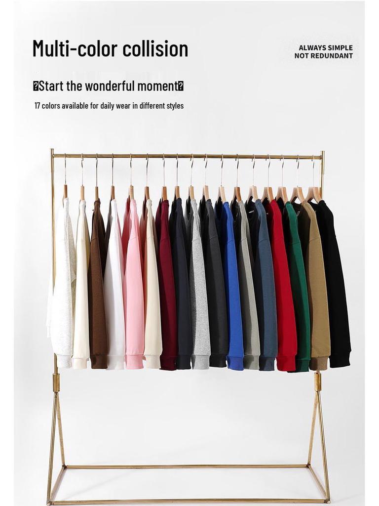 Spring & Autumn Cotton Round Neck Trendy Slim Hoodie for Men & Women