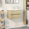 VidaXL Sink Cabinet Sonoma Oak 60x38.5x45 Cm Particleboard, Bathroom Vanity Unit, Under-sink Bathroom Cabinet 849636