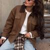 Jacket Trendy Fashion Wide-neck Loose Coat Autumn New Style Zipper Coat for Women