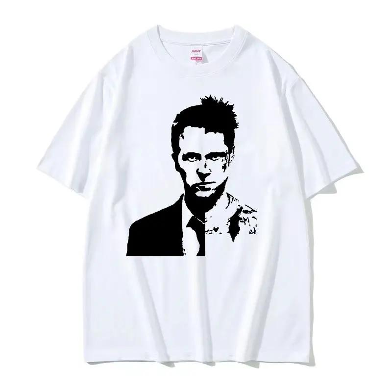 

Вінтажна футболка з принтом Fight Club Чоловіча Високоякісна Модна Бавовняна Футболка Літня Повсякденна Оверсайз Футболка Streetwear L