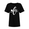 Women's Comma La T-shirts - Shirts Funny Graphic Tee Shirts V Neck