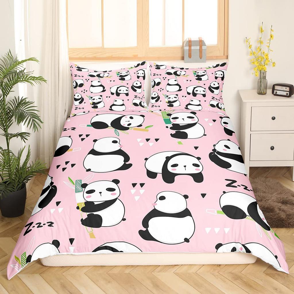 Panda Cherry Blossom Quilt Cover Bedding Quilt Cover Grinding Bedding Kit Digital Printing Delivery