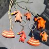 5Pcs Funny Color-Changing Baked Crab Car Pendant Car Decoration Accessories Creative Swing Goose Lobster Keychain Bag Pendant