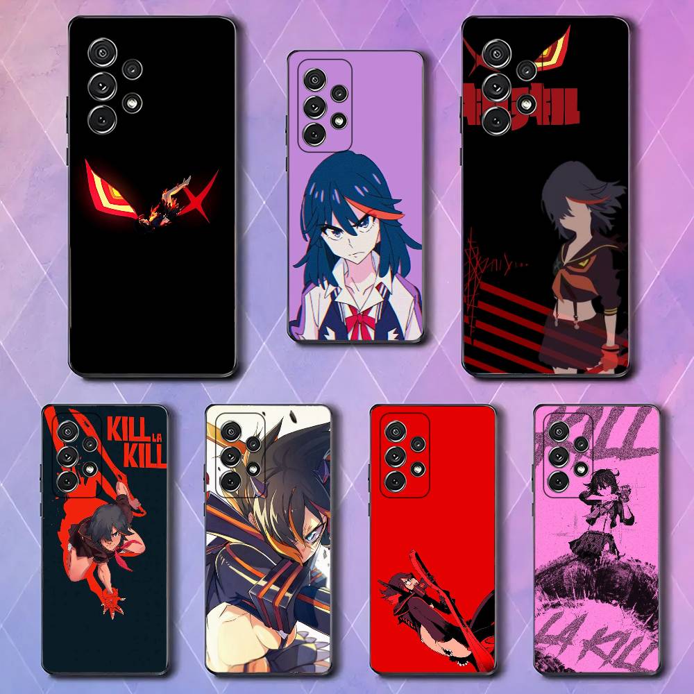 K-Kill La Kill For Samsung Galaxy S23 S24 S25 Ultra S22 Plus S21 Black Soft Case Waterproof Soft Case