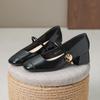 Fashion Elegant Chunky Wedge High Heel Mary Jane Shoes Women Metal Decorative Narrow Buckle Loafers for Women High Quality Women's Shoes