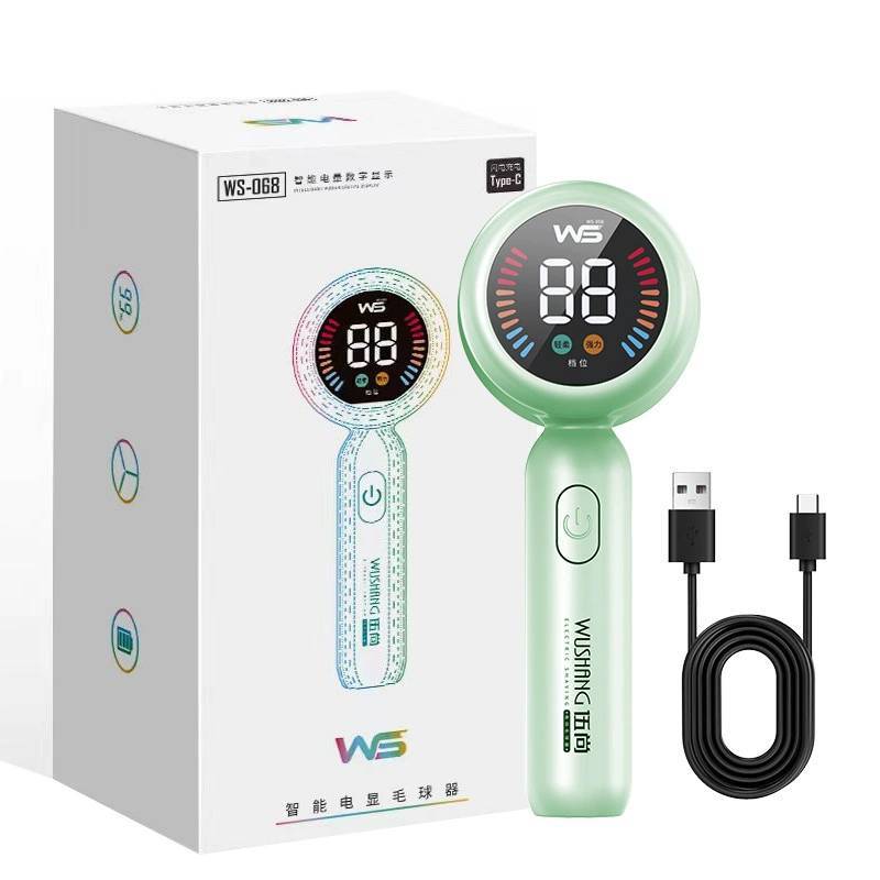 Portable Electric Lint Remover With Digital Display For Wool Sweaters And Garments