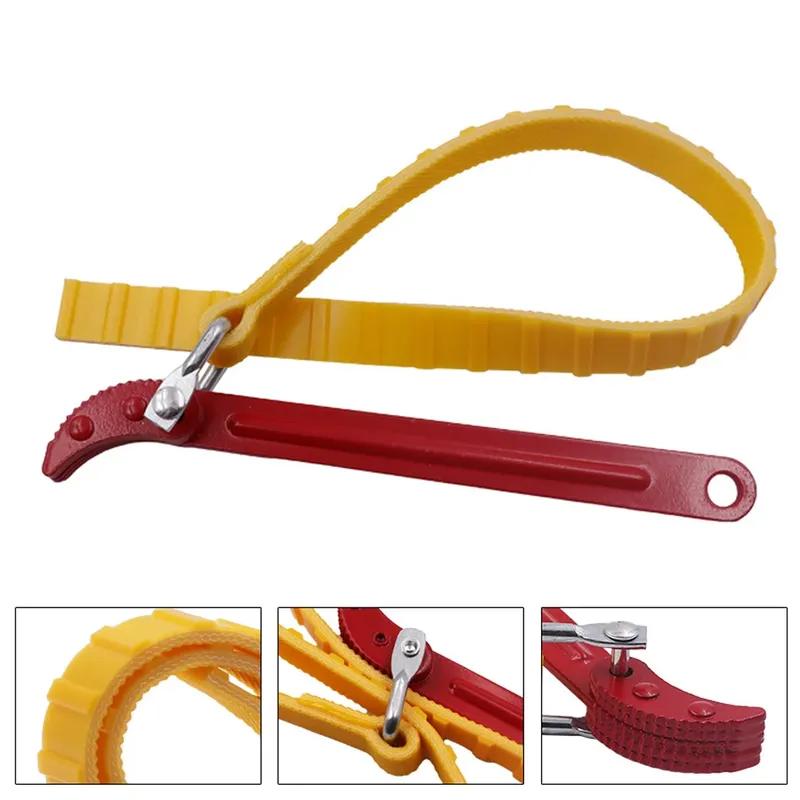 Adjustable Oil Fuel Filter Removal Strap Wrench Tool Belt 8/12inch Heavy Duty T U Strap Opener Cartridge Disassembly Tool