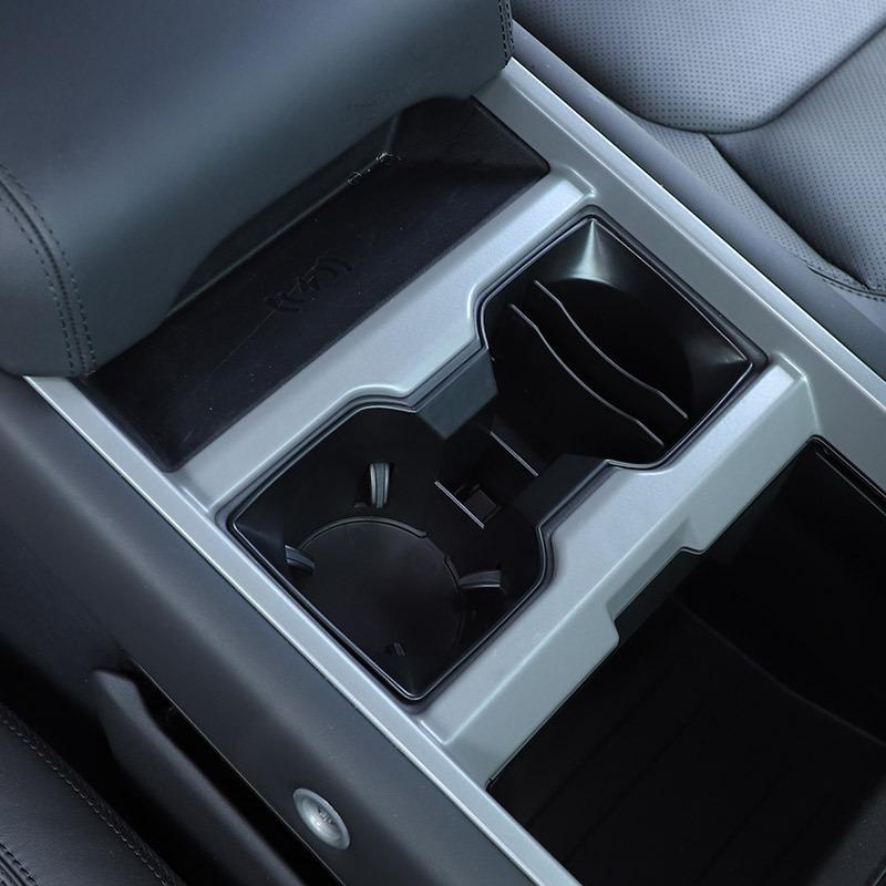 Für Land Rover Defender 90 110 130 2025+ ABS Schwarz Auto Mittelkonsole Getränkehalter Aufbewahrungsbox Auto Innenzubehör