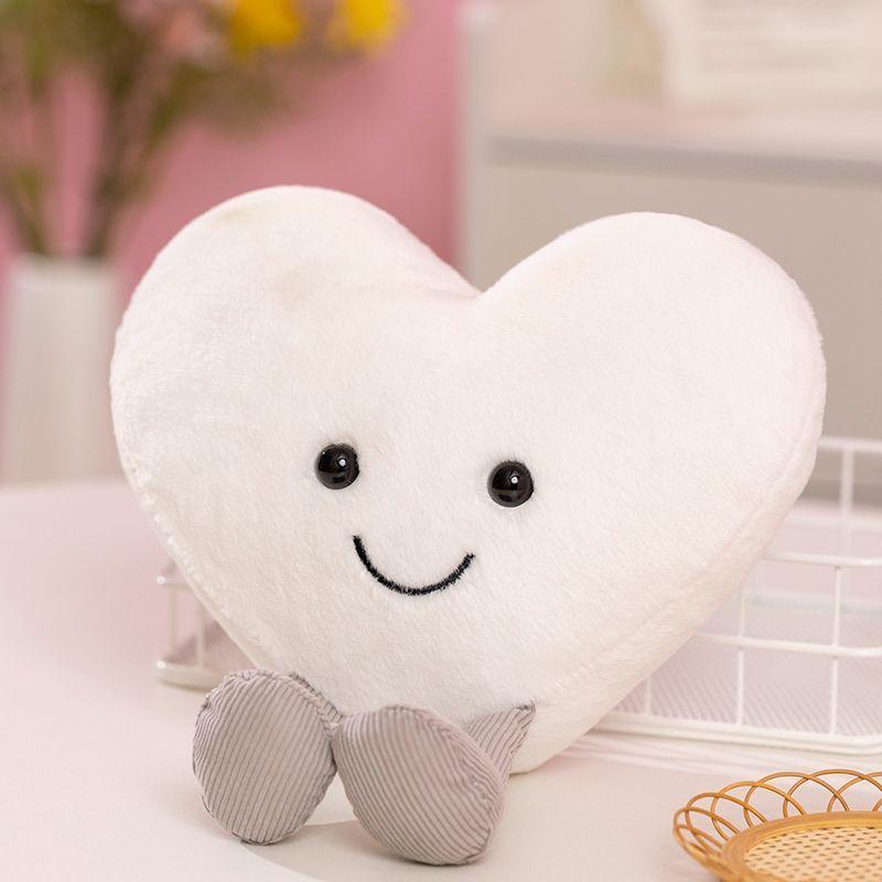 Cuscino Peluche Cuore Sorridente Carino Morbido Soffice Divertente Cuscino Amore Con Gambe Per Regalo Romantico San Valentino Decorazione Casa
