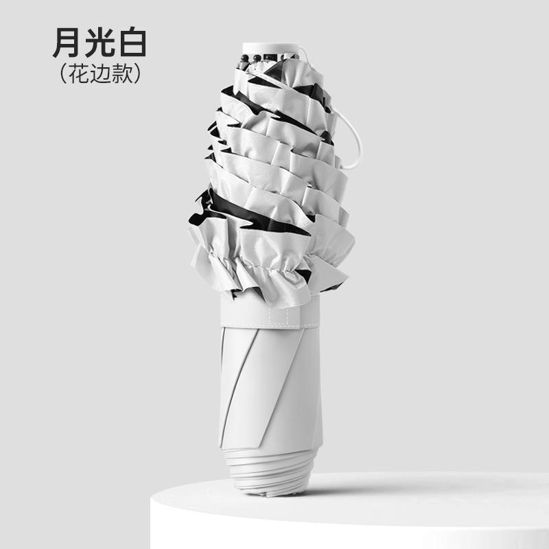Ultra Light Umbrella Lightweight Feather Umbrella Vinyl Sunscreen Sunshade Folding Girls Portable Pencil Umbrella Gift Print Advertising Umbrella
