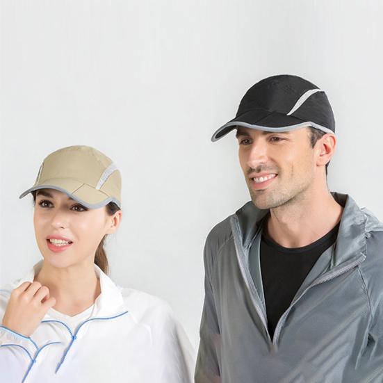 Utendørs baseballhatt Vår Sommer Pustende UV-solbeskyttelse Sammenleggbar Kvinner Menn Fiske Vandring Løping Tri-fold Uformell Peaked Hat