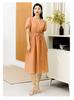 Summer Waist Slimming Dress with Elegant Temperament, Women's Mid Length Skirt