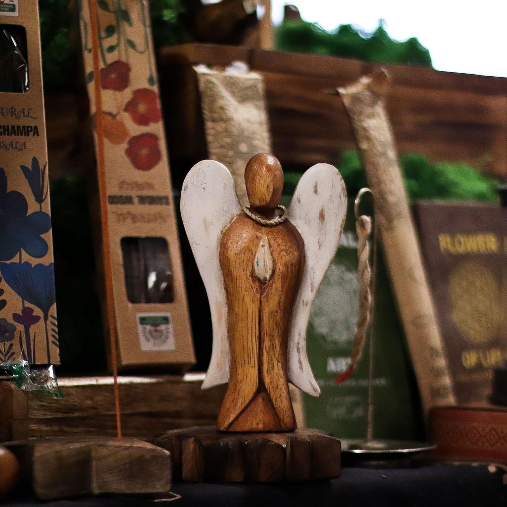 Wooden Angel Figurine – Peace