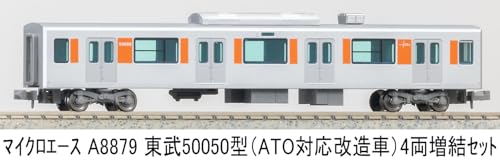 Micro Ace N Gauge Tobu 50050 Series (ATO Compatible Modified) 4-Car Add-on Set Railway Model Train A8879